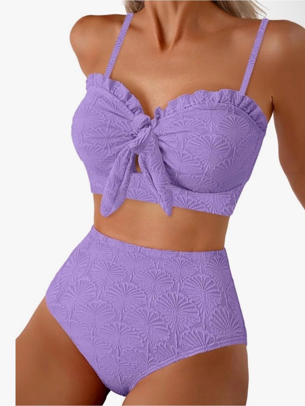 Seashell Textured Bikini Set - Picture 2 of 6